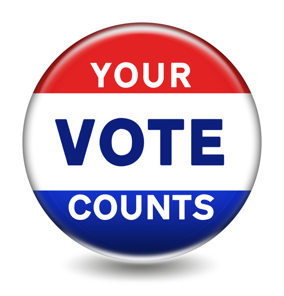 YOUR VOTE COUNTS – election vote button