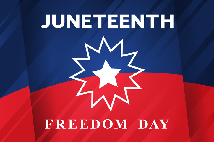 Juneteenth Freedom Day modern banner.
